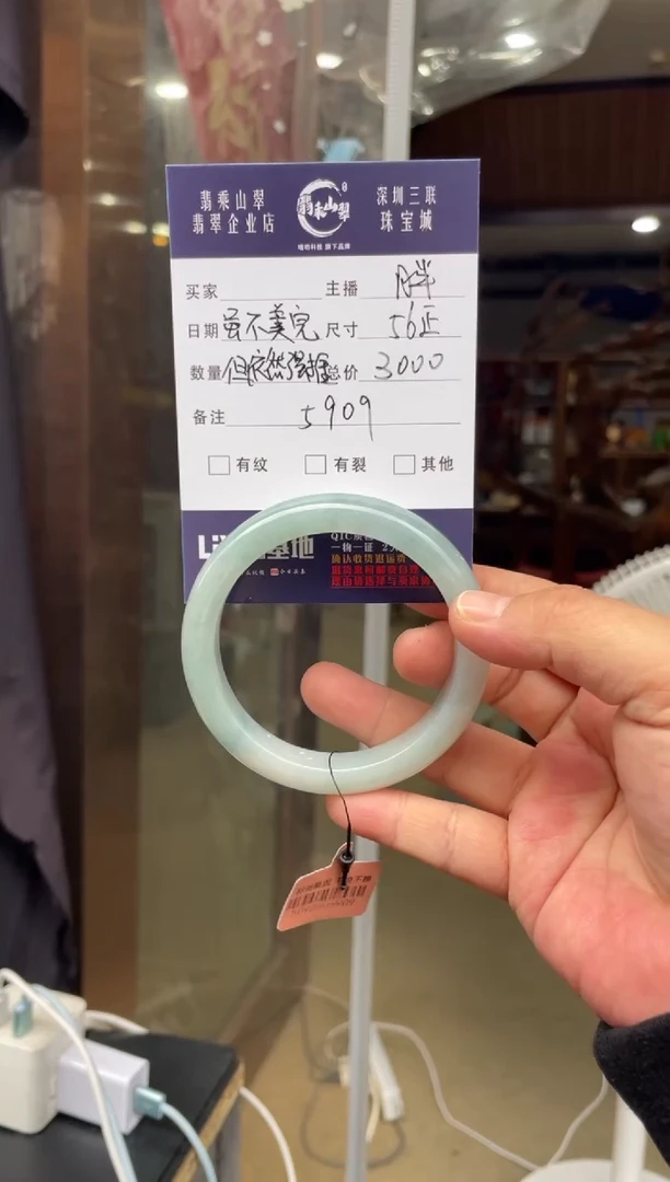 未镶嵌手镯翡翠W 56正圈 5909