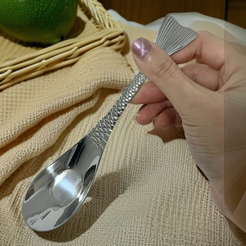 304食品级不锈钢元宝鱼勺