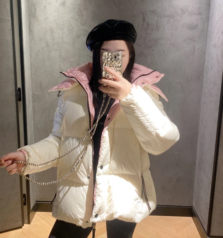 99新 MONCLER IW0400  23款 徽标贴饰羽绒服 XL码