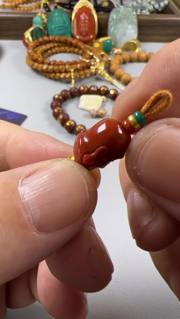 【闪购商品】南红玛瑙珠宝奇石18K金镶嵌000125896