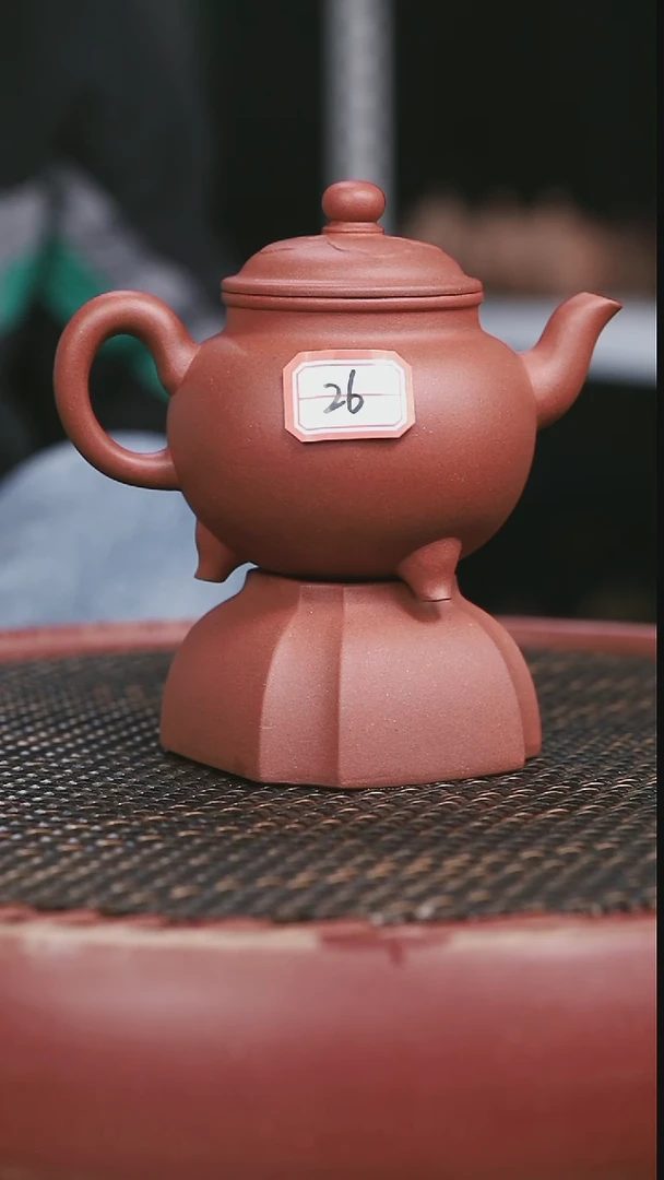 茶壶紫砂26号老红泥大彬如意全手工+无名杯