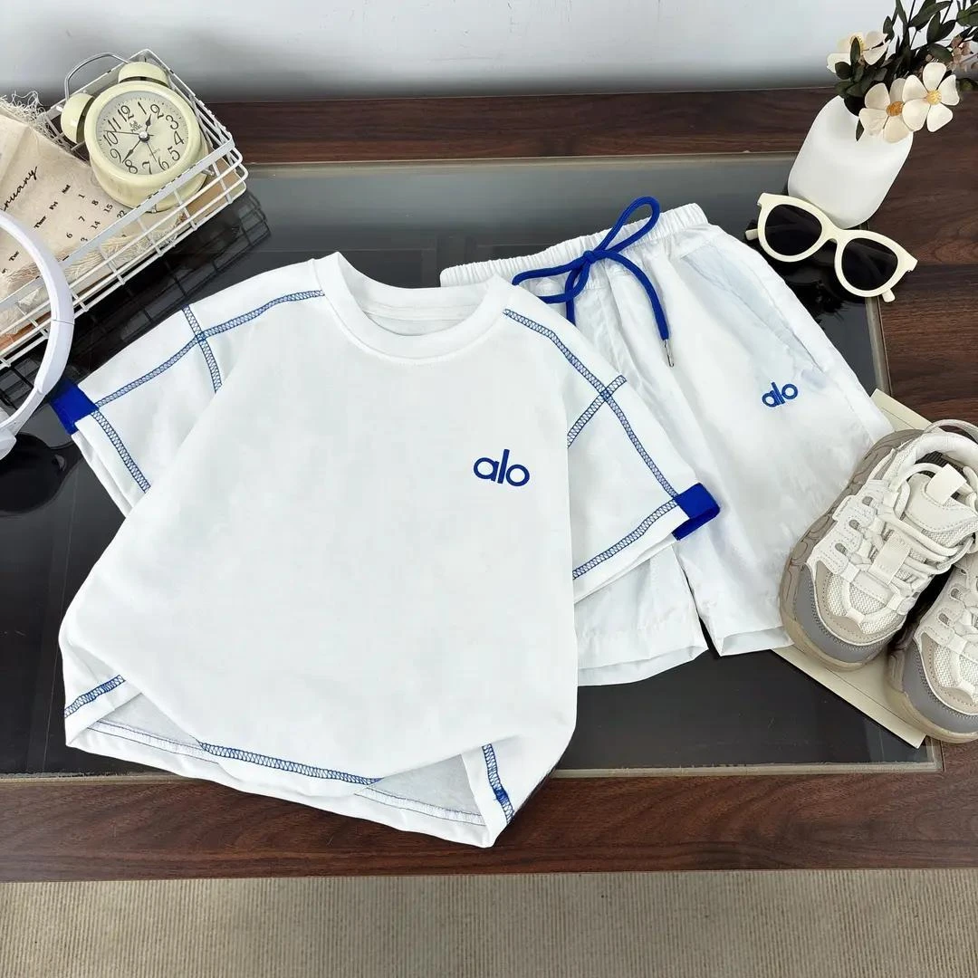 男童运动套装2025新款夏季儿童短袖短裤薄款透气男孩两件套休闲