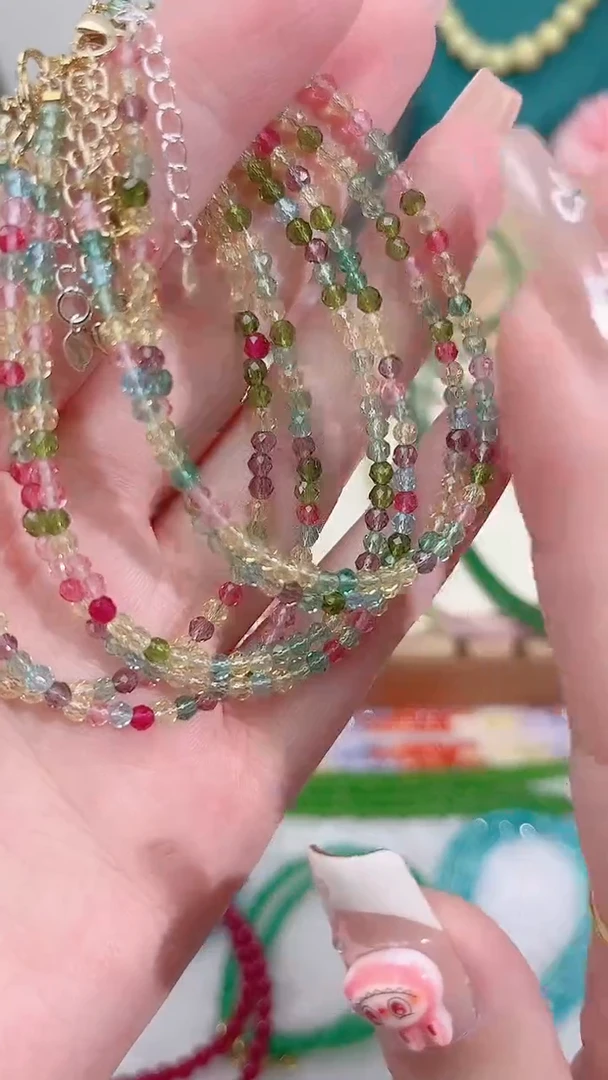 手链银S925镶嵌尖晶石彩9.9