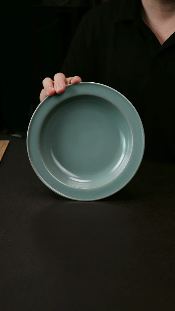 其他骑****?汝官窑精品高足贡盘50
