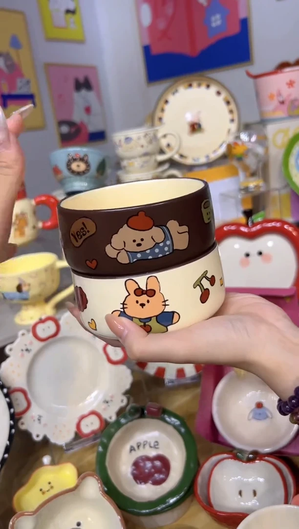 瓷尾单发图片款可爱餐具