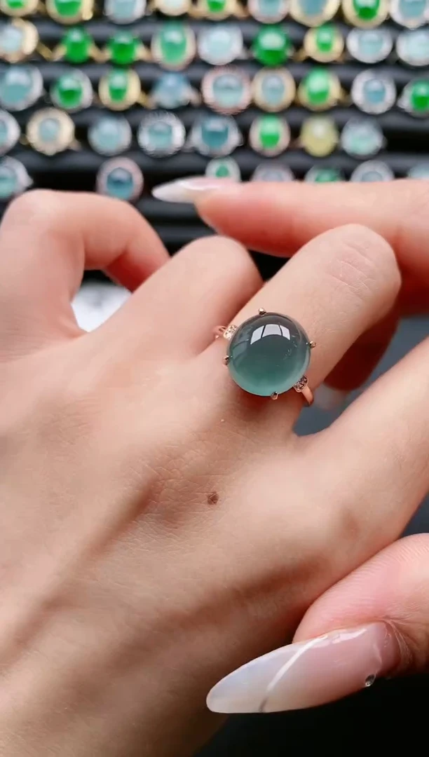 【闪购商品】翡翠戒指银S925镶嵌111111111