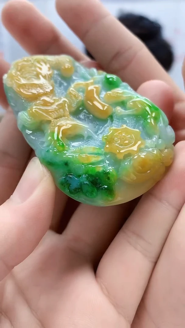 定制翡翠未镶嵌雨***…5145bb-毛货挂件