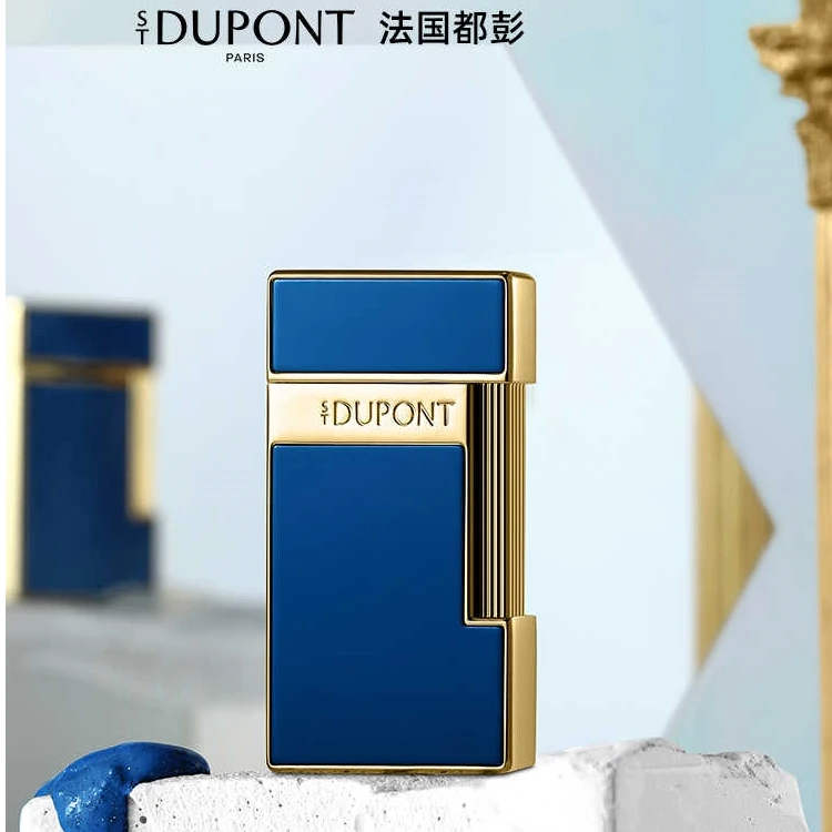 【热销】S.T.Dupont法国都彭Slimmy薄款蓝焰防风打火机都澎正品纤巧