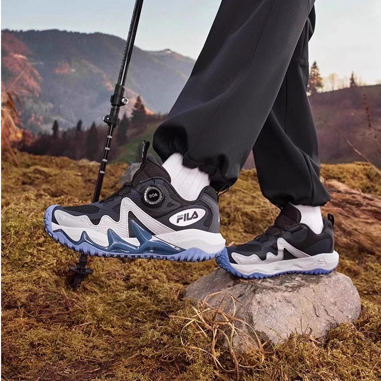 FILA斐乐男女中大童【虎爪四代】四季儿童户外防滑运动鞋K15B442502