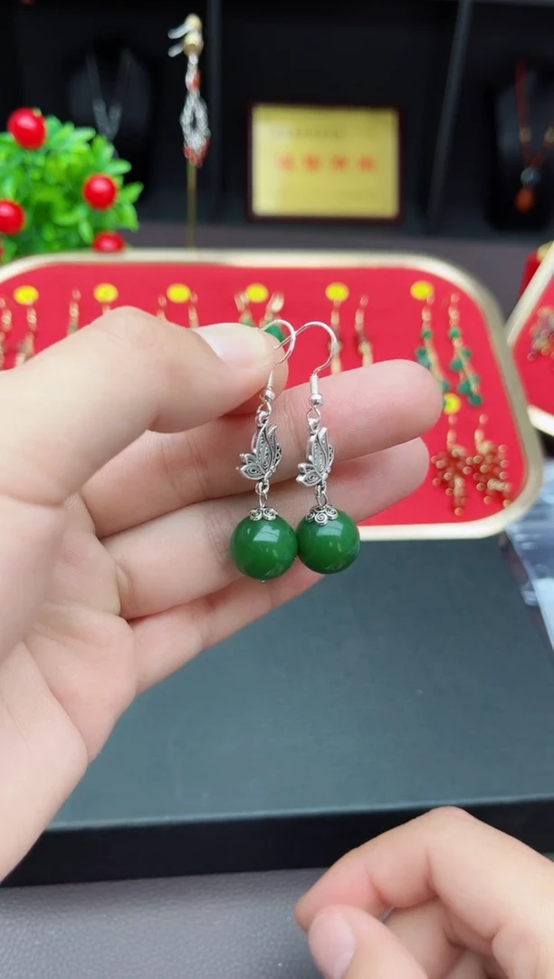 【闪购商品】玛瑙/玉髓耳钉银S925镶嵌429000