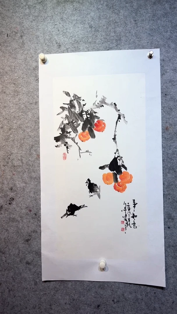 国画落*张自学水墨国画50