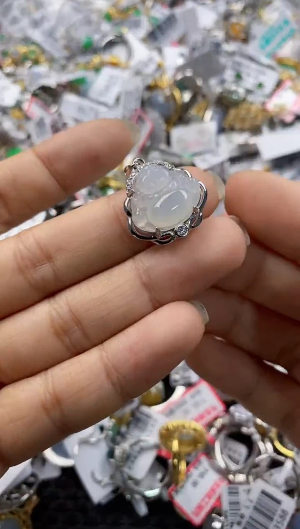 银S925镶嵌戒指翡翠2222-----1