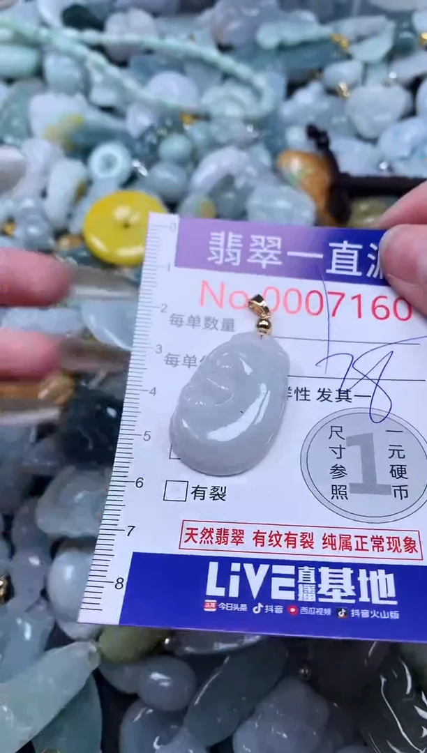 【闪购商品】翡翠吊坠(不含链)未镶嵌7160
