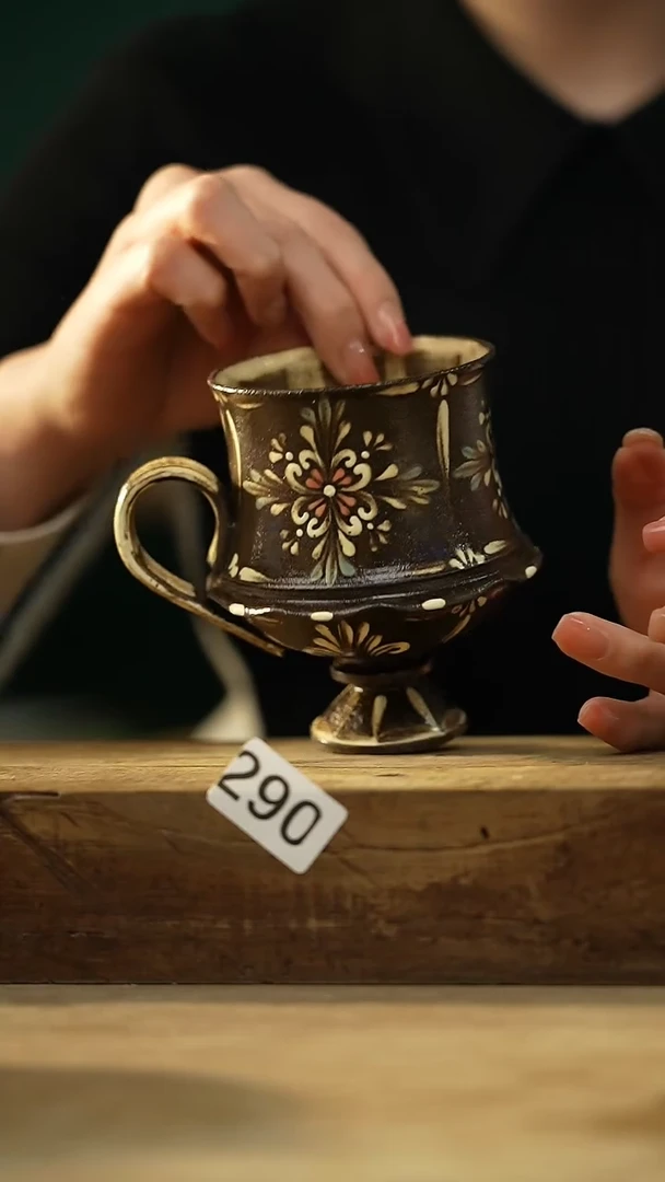 【闪购商品】瓷片新品！设计师款手绘/咖啡杯 听歌