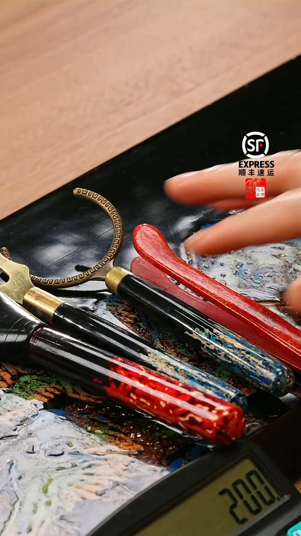 瓷片康乐品大漆配件4件套