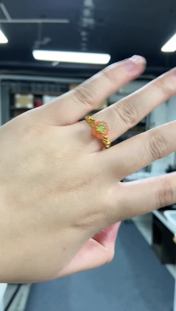 【闪购商品】南红玛瑙戒指未镶嵌多样性发其一颜色微差