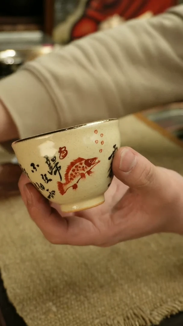 【闪购商品】手绘粉引茶杯水杯