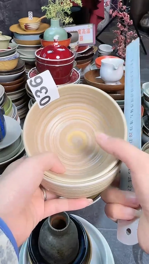 【闪购商品】碗036手工螺纹碗2只