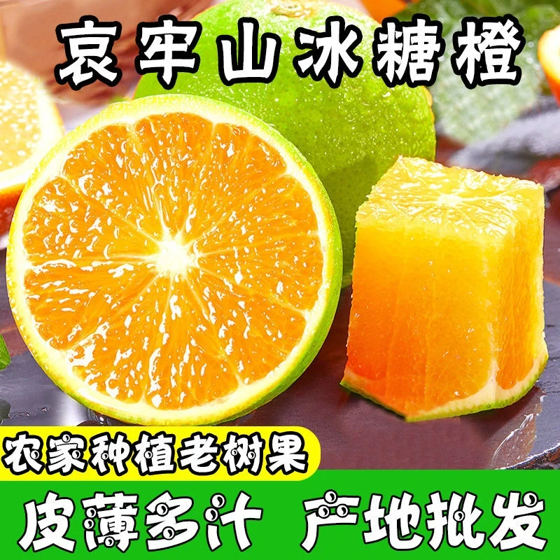 【X现摘现发】云南哀牢山冰糖橙青皮橙子孕妇多汁应季水果带箱5斤