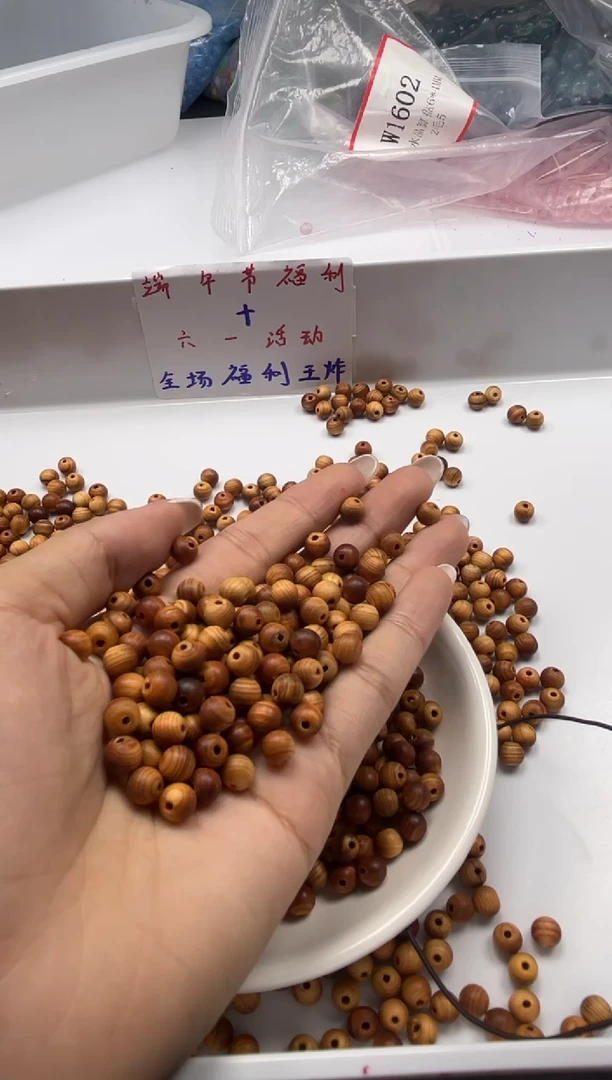 檀香木散珠w6898崖*柏6mm*50颗三单随三通