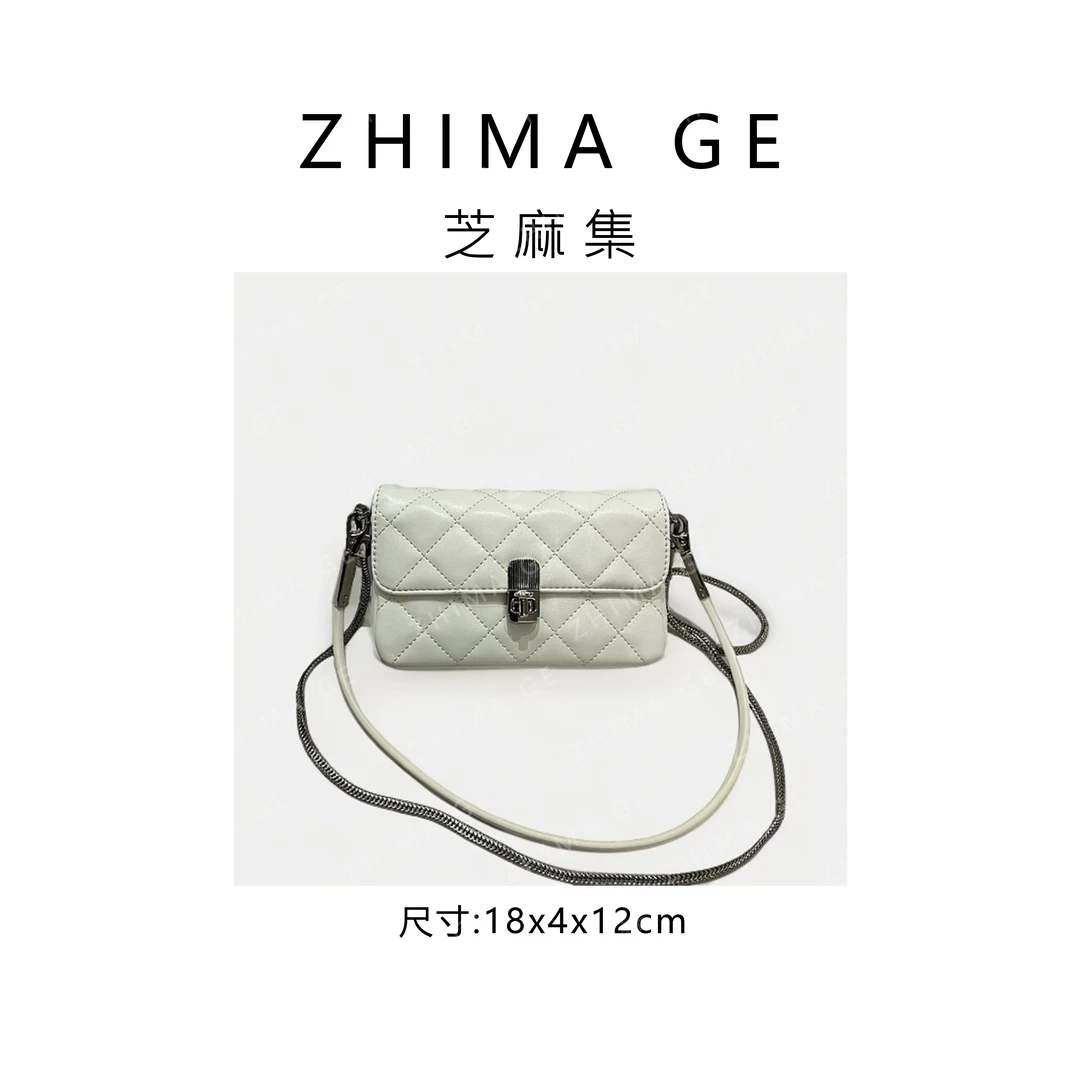 芝麻集】ZT-D7160-古象白RAIN.CUN.时尚百搭腋下斜跨轻奢女包