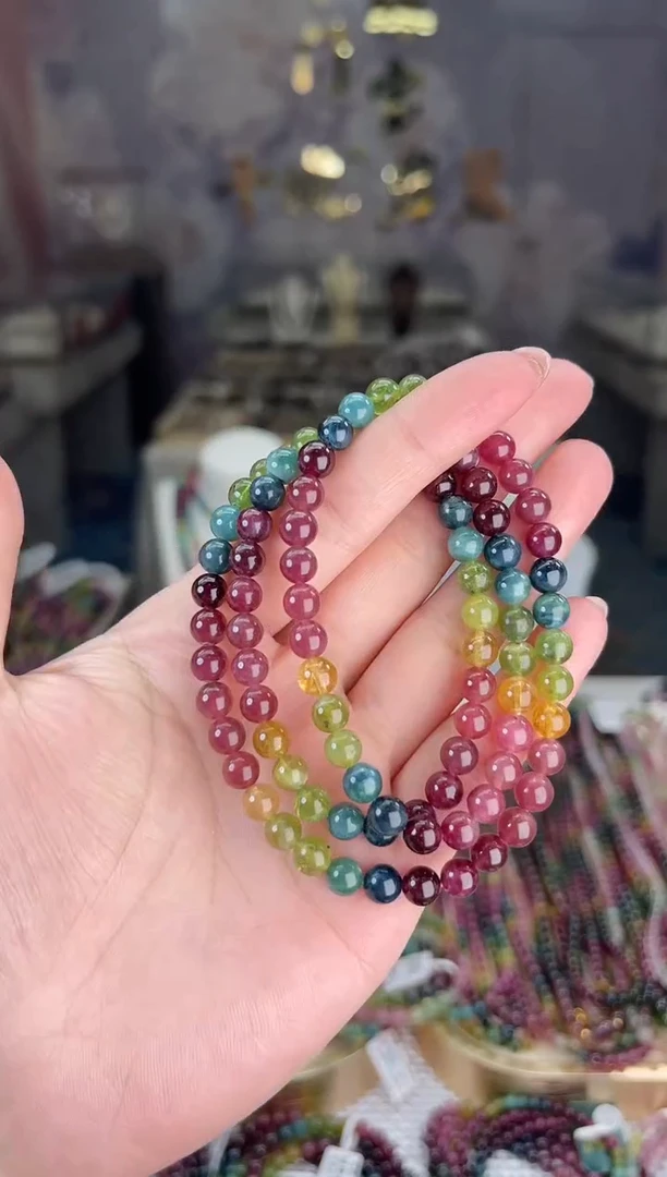 【闪购商品】碧玺/未镶嵌J6mm+碧玺多圈多样性发货