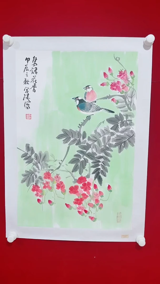 国画Y-宫老师绘画作品-2.7平尺带证书