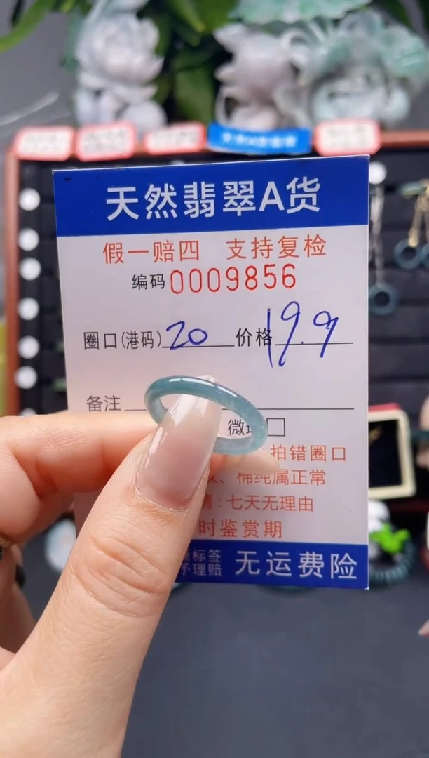 翡翠戒指未镶嵌20*9856
