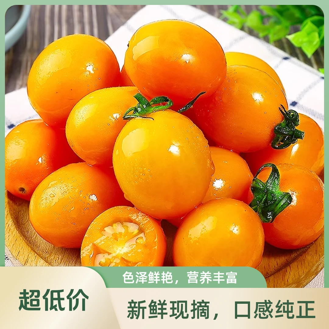 攀枝花黄金千禧/圣女果黄色小番茄西红柿新鲜酸甜多汁3斤/5斤【川渝贵阳次日达 京东包邮】四川省