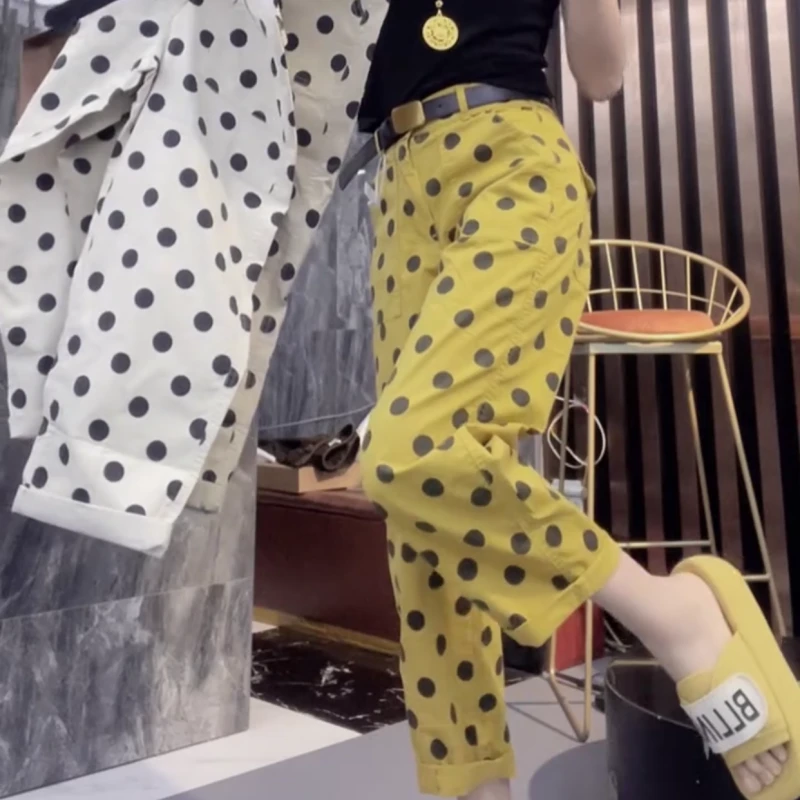 夏季大兜休闲九分直筒裤女