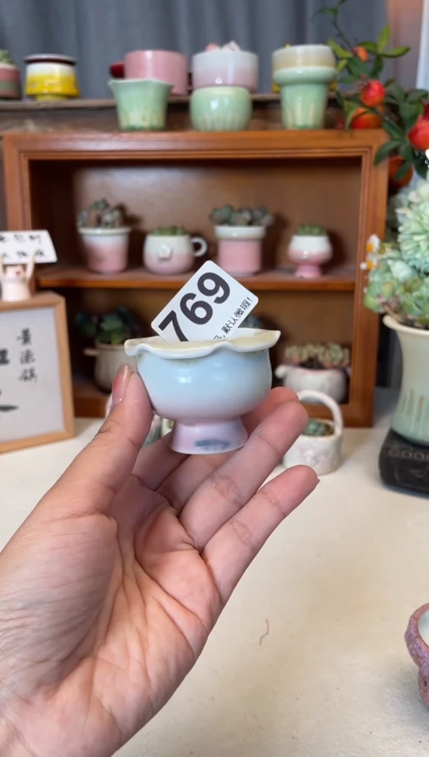 瓷片微瑕769知木小芳花盆