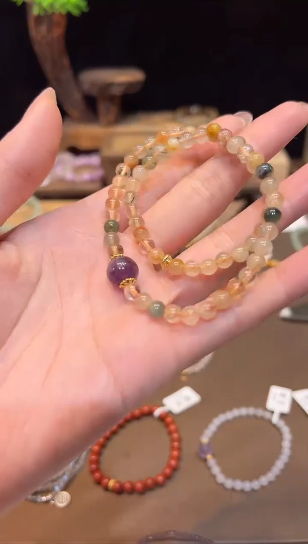 水晶手链未镶嵌手饰@@E6774