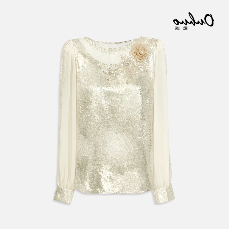 【现货福利】现货！新款时尚百搭气质黑色蕾丝衬衫上衣OHSHH07168