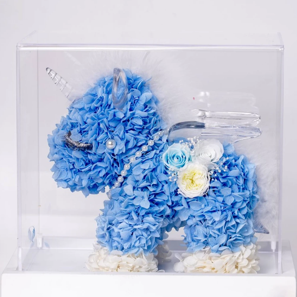 那些花儿【独角兽】鲜花永生花玫瑰绣球亚克力闺蜜生日情人节送女友