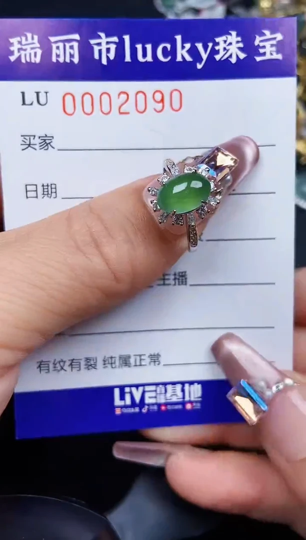 翡翠银S925镶嵌颈饰2090