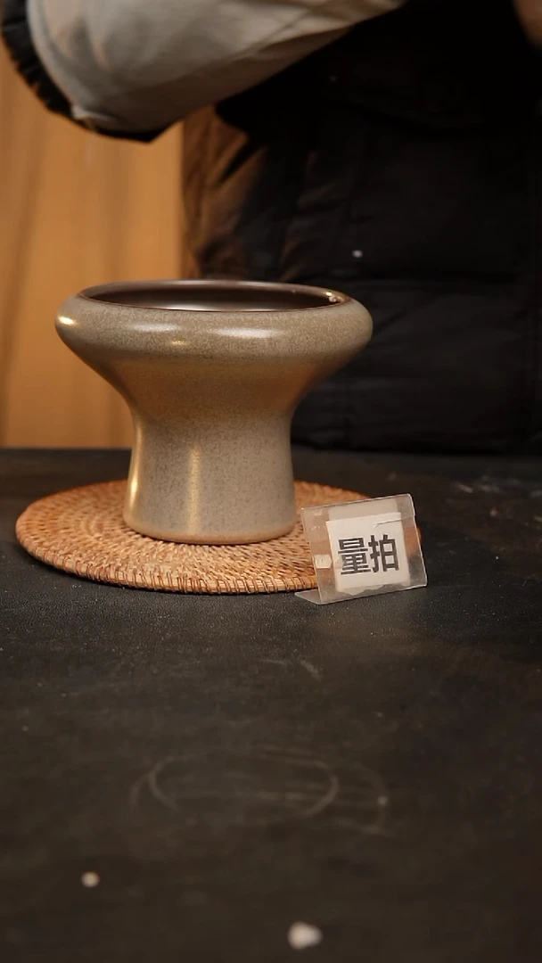 【闪购商品】瓷片泥泥手工花盆口12高11