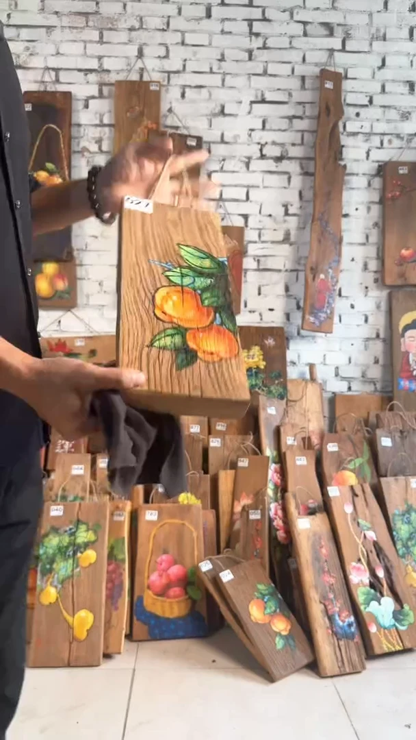 吊坠桃核027号门板画