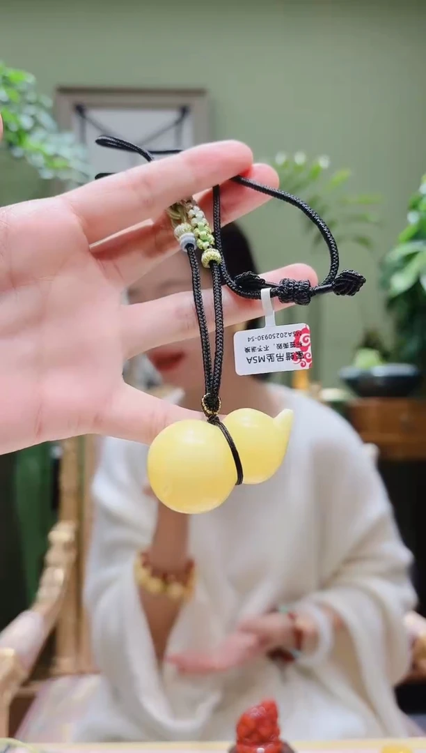 裸石蜜蜡未镶嵌蜜蜡项链MSA0930-54/2号