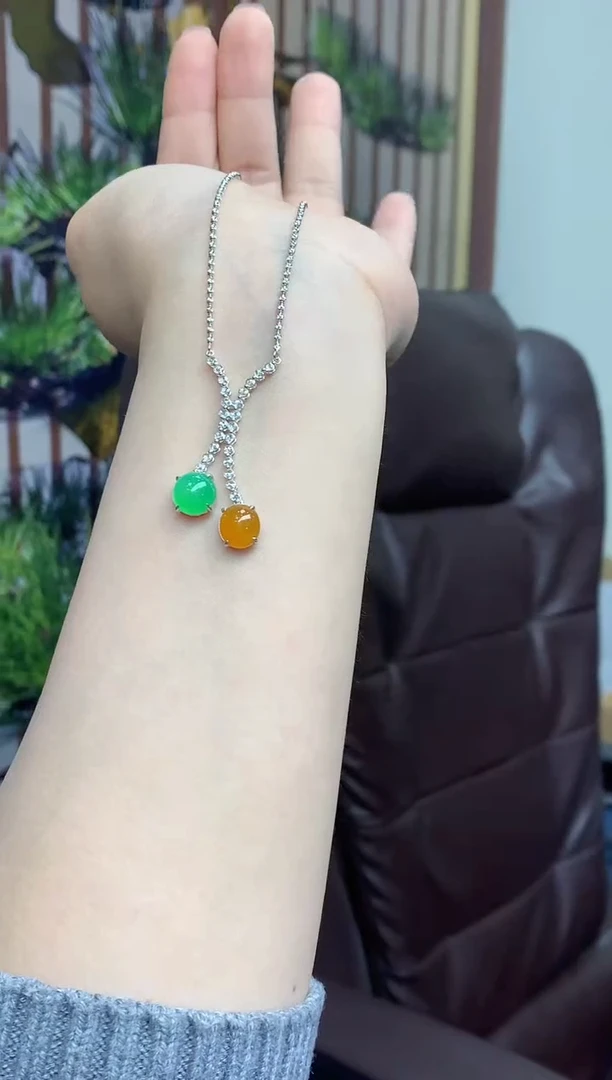 【闪购商品】翡翠颈饰18K金镶嵌636-中国好珍宝