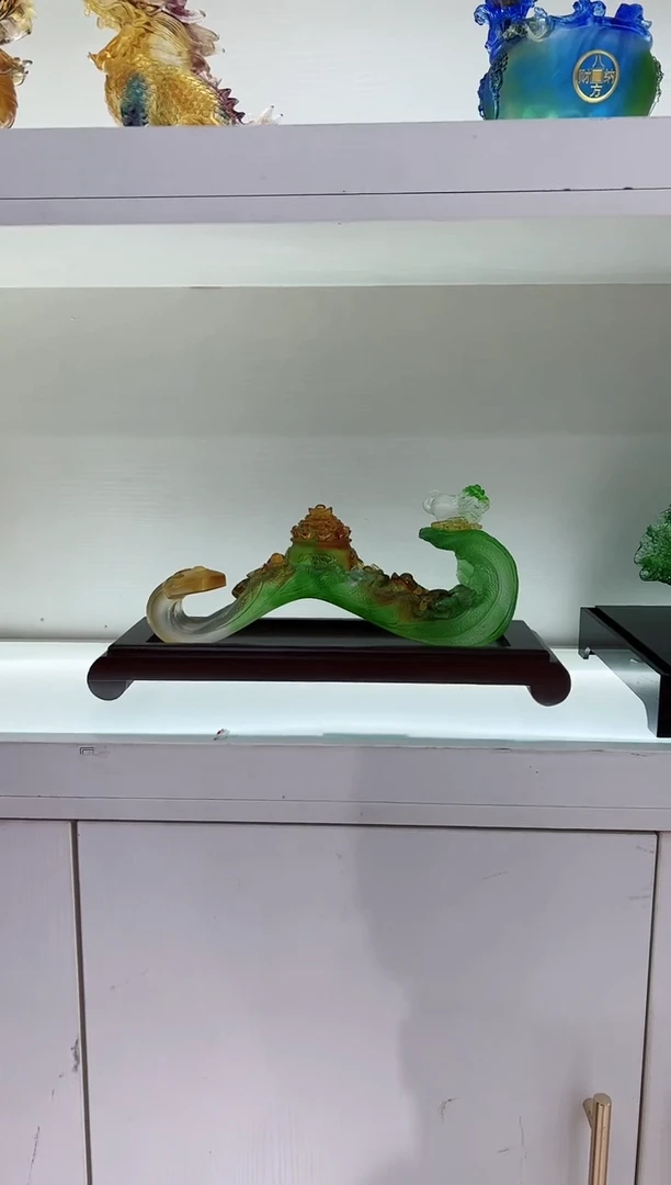 琉璃手工艺品古法琉璃百财如意