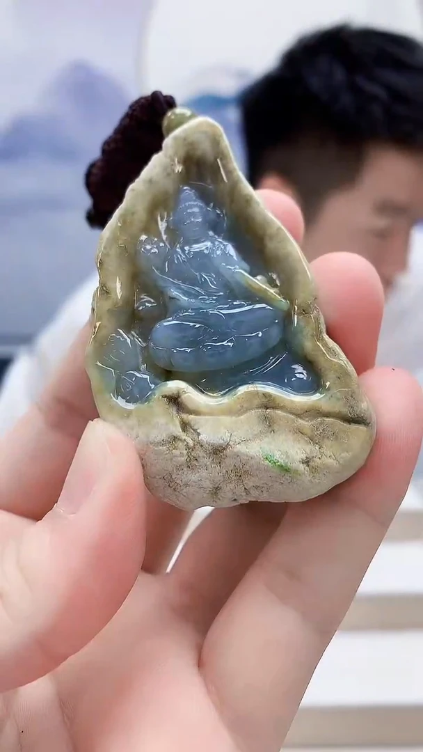 未镶嵌定制翡翠5028bb-毛货挂件34