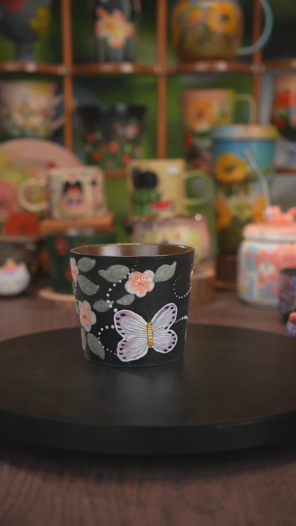 紫砂油画釉下彩手绘