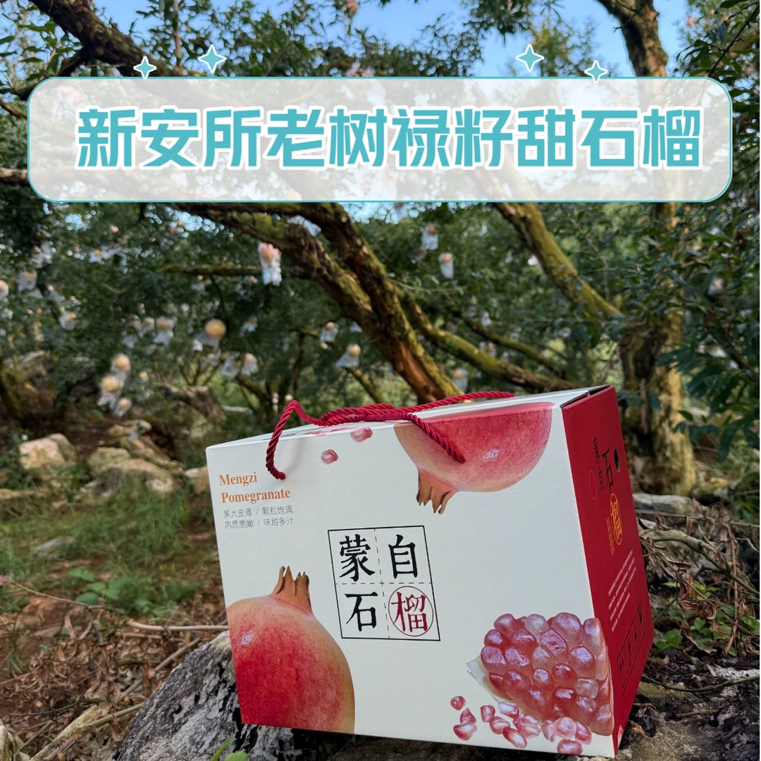 蒙自新安所硬籽禄籽石榴绿籽水晶甜石榴【顺丰包邮】【礼盒款】