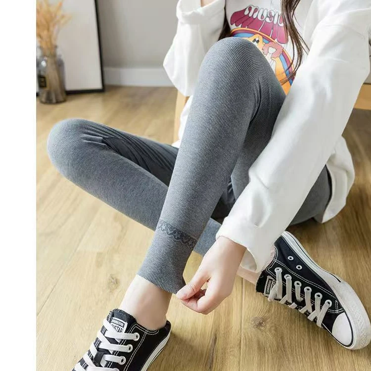 薄款蕾丝打底裤修身显瘦高弹力