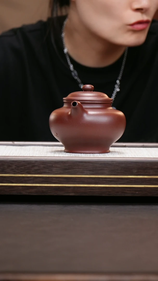 茶壶紫砂云根老紫泥 掇只