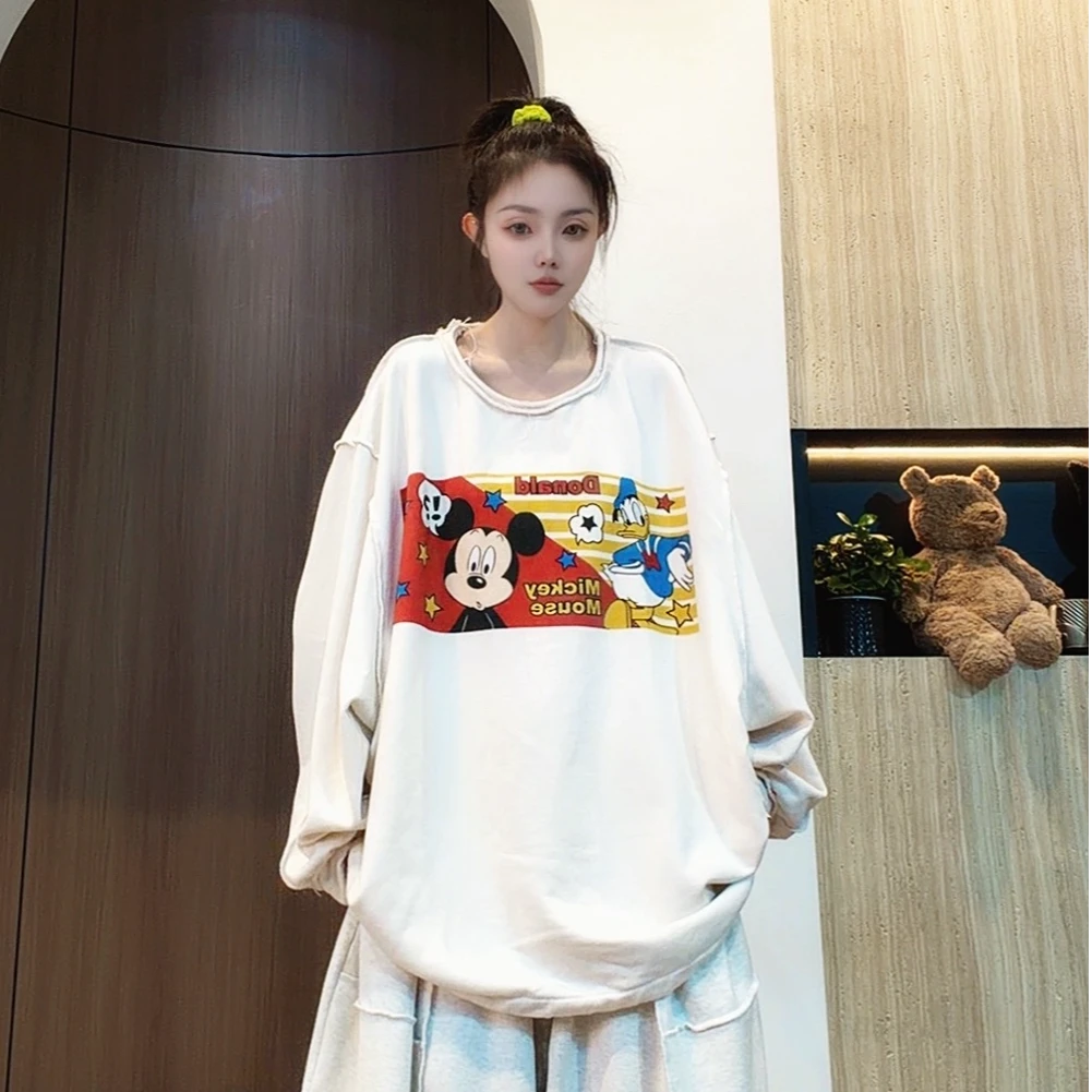 Laurine灵儿自制宽松大版星星米奇卫衣