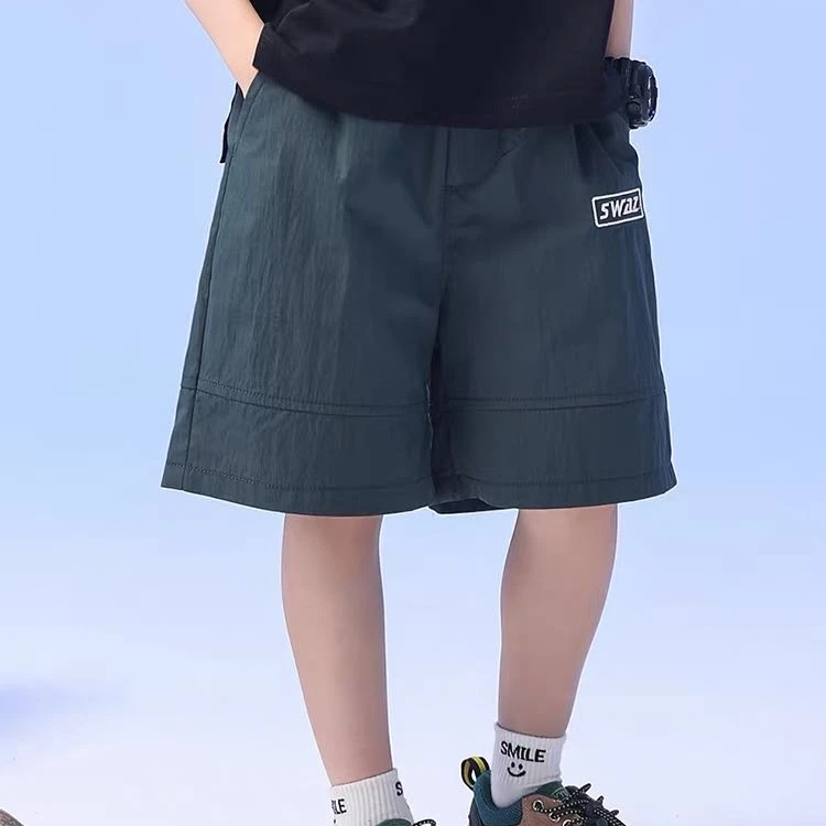 12683高端专享夏款男宝短裤墨绿（斯)