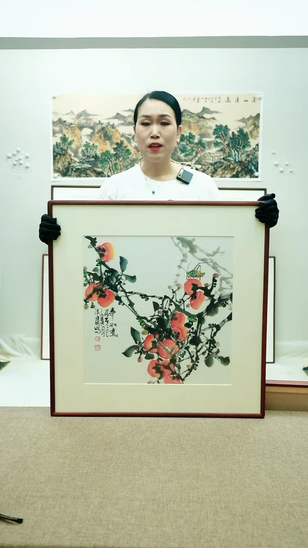 国画70*70李法良老师花鸟带框