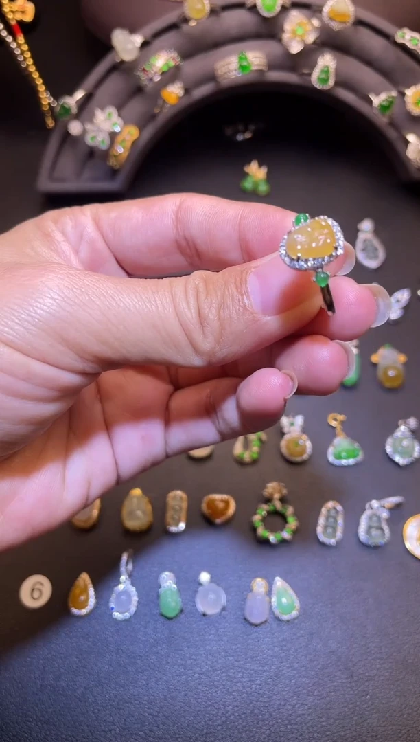 吊坠(不含链)银S925镶嵌翡翠1