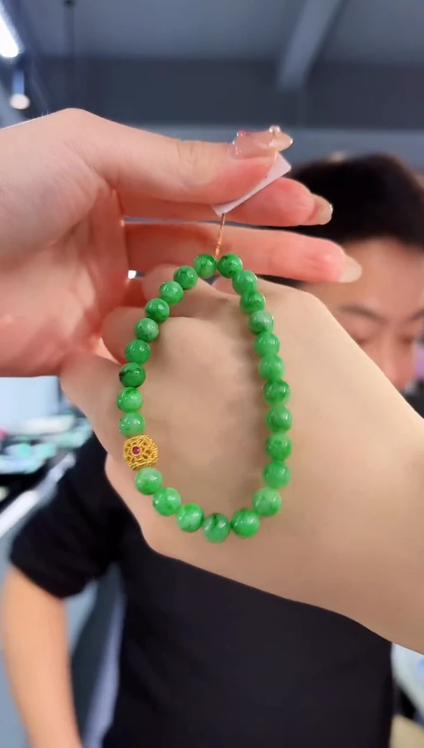 【闪购商品】翡翠手串未镶嵌缅料A货/支持复检/一件